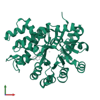 Adenosine deaminase in PDB entry 2e1w, assembly 1, front view.