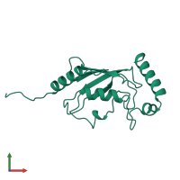 PDB entry 2e2c coloured by chain, front view.