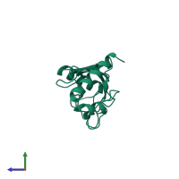 PDB entry 2e2c coloured by chain, side view.