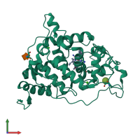 PDB entry 2e39 coloured by chain, front view.