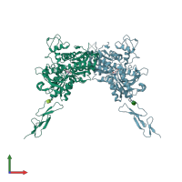 PDB entry 2e4w coloured by chain, front view.