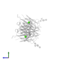 CALCIUM ION in PDB entry 2e53, assembly 1, side view.