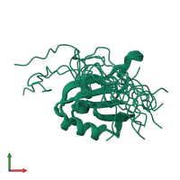 PDB entry 2e5h coloured by chain, ensemble of 20 models, front view.