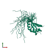 PDB entry 2e5j coloured by chain, ensemble of 20 models, front view.