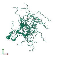 PDB entry 2e6i coloured by chain, ensemble of 20 models, front view.