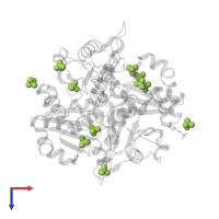 SULFATE ION in PDB entry 2e7r, assembly 1, top view.