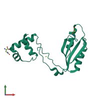 PDB entry 2e7x coloured by chain, front view.