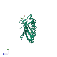 PDB entry 2e7x coloured by chain, side view.