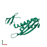 PDB entry 2e8c coloured by chain, front view.