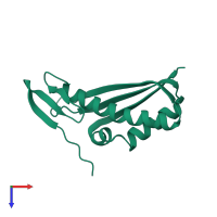 PDB entry 2e8c coloured by chain, top view.