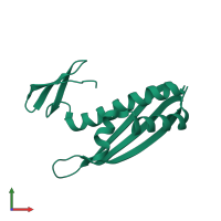 PDB entry 2e8f coloured by chain, front view.