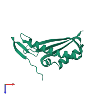 PDB entry 2e8f coloured by chain, top view.