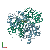 PDB entry 2e8h coloured by chain, front view.