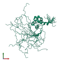 PDB entry 2e8m coloured by chain, ensemble of 20 models, front view.