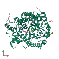 PDB entry 2e9l coloured by chain, front view.