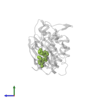 1-(5-CHLORO-2-METHOXYPHENYL)-3-{6-[2-(DIMETHYLAMINO)-1-METHYLETHOXY]PYRAZIN-2-YL}UREA in PDB entry 2e9p, assembly 1, side view.