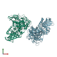 PDB entry 2eab coloured by chain, front view.
