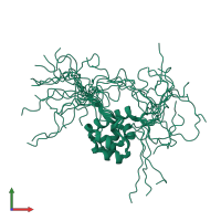 PDB entry 2eao coloured by chain, ensemble of 20 models, front view.