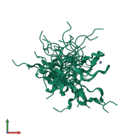 PDB entry 2ebq coloured by chain, ensemble of 20 models, front view.