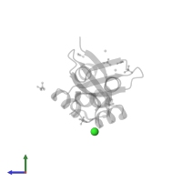 CHLORIDE ION in PDB entry 2ecs, assembly 1, side view.