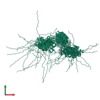 PDB entry 2ee8 coloured by chain, ensemble of 20 models, front view.