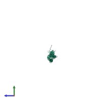 PDB entry 2efk coloured by chain, side view.