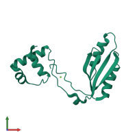 PDB entry 2efo coloured by chain, front view.