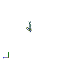 PDB entry 2efr coloured by chain, side view.