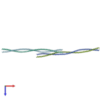 PDB entry 2efr coloured by chain, top view.