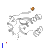 COPPER (II) ION in PDB entry 2eiq, assembly 1, top view.