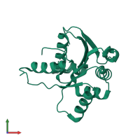 PDB entry 2ejb coloured by chain, front view.