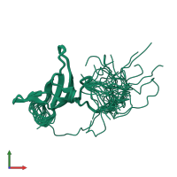 PDB entry 2eko coloured by chain, ensemble of 20 models, front view.