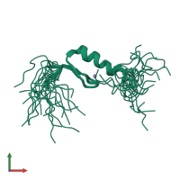 PDB entry 2eml coloured by chain, ensemble of 20 models, front view.