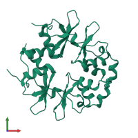 CBS domain-containing protein in PDB entry 2emq, assembly 1, front view.