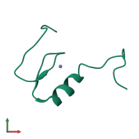 Monomeric assembly 1 of PDB entry 2ene coloured by chemically distinct molecules, front view.