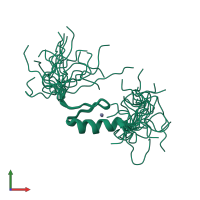 PDB entry 2eom coloured by chain, ensemble of 20 models, front view.