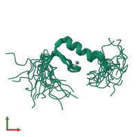 PDB entry 2eoo coloured by chain, ensemble of 20 models, front view.