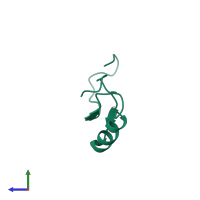 Zinc finger protein 484 in PDB entry 2ep2, assembly 1, side view.