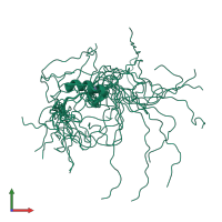 PDB entry 2epp coloured by chain, ensemble of 20 models, front view.