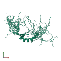 PDB entry 2epr coloured by chain, ensemble of 20 models, front view.