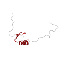 The deposited structure of PDB entry 2eps contains 1 copy of Pfam domain PF00096 (Zinc finger, C2H2 type) in POZ-, AT hook-, and zinc finger-containing protein 1. Showing 1 copy in chain A.