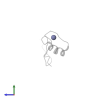 ZINC ION in PDB entry 2eq4, assembly 1, side view.