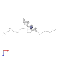 ZINC ION in PDB entry 2eq4, assembly 1, top view.