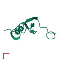 PDB entry 2erw coloured by chain, top view.