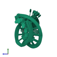 PDB entry 2es5 coloured by chain, ensemble of 20 models, side view.