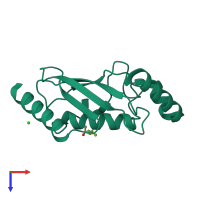 PDB entry 2esp coloured by chain, top view.