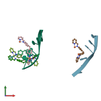 PDB entry 2et0 coloured by chain, front view.