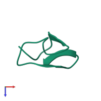 PDB entry 2eti coloured by chain, top view.