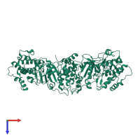 Rho-associated protein kinase 1 in PDB entry 2etr, assembly 1, top view.
