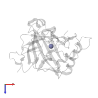 ZINC ION in PDB entry 2eu2, assembly 1, top view.